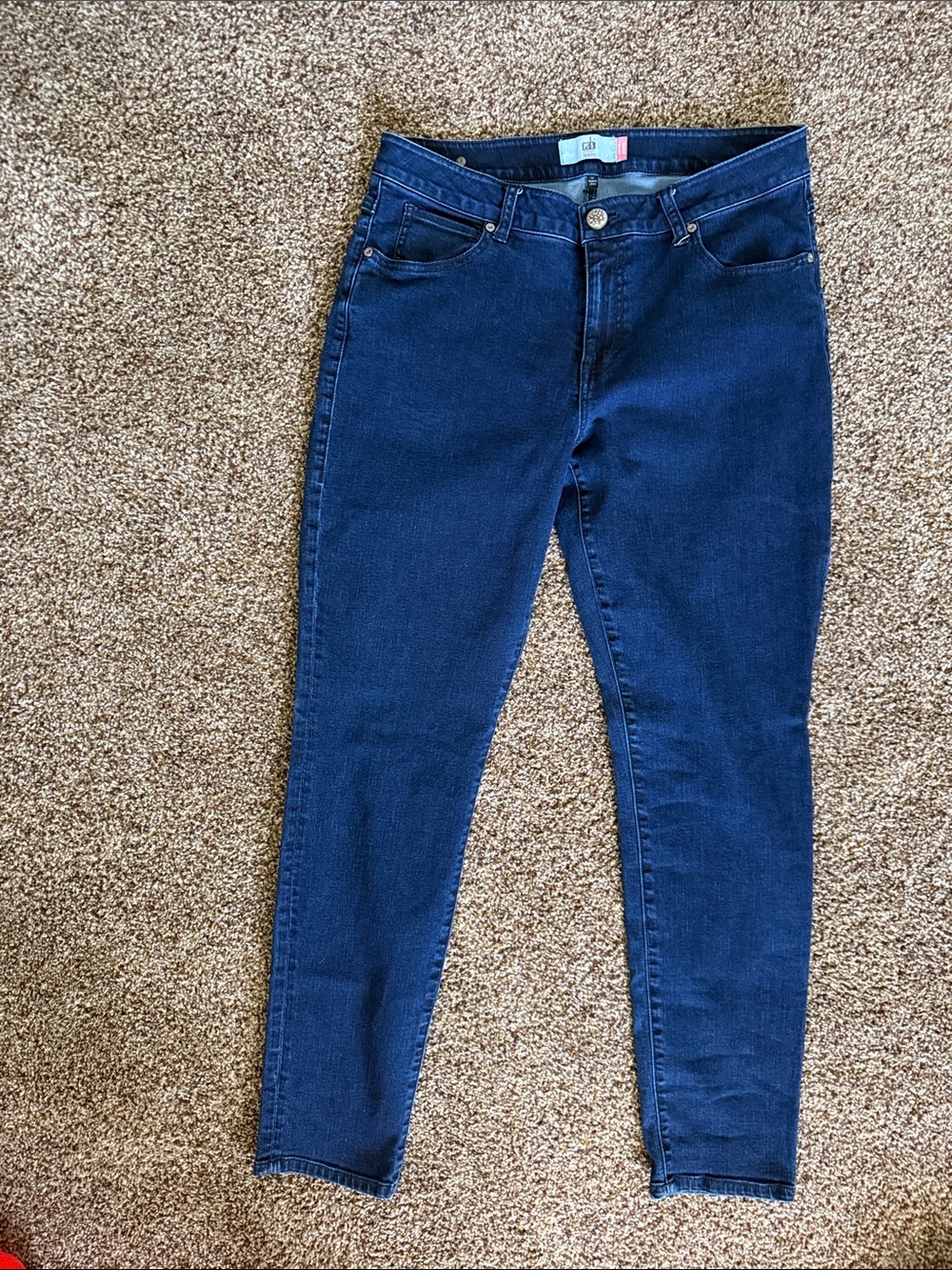 Cabi Curvy Dark Wash Blue Skinny Jeans